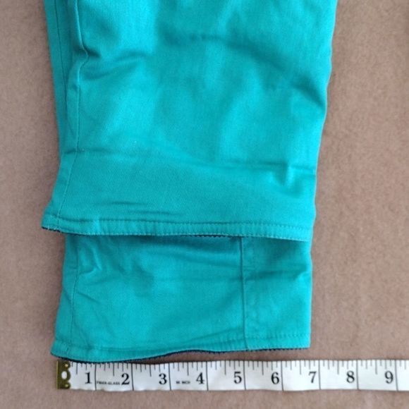 Julia Michaels Teal Vintage Cotton Twill 4 Button Coat - Picture 15 of 16